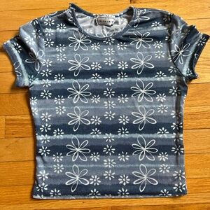 Vintage Blue Crop Top